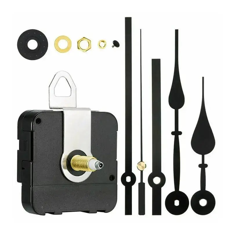 Simples Market clock movement kit with silent quartz mechanism and black clock hands set for DIY wall clocks