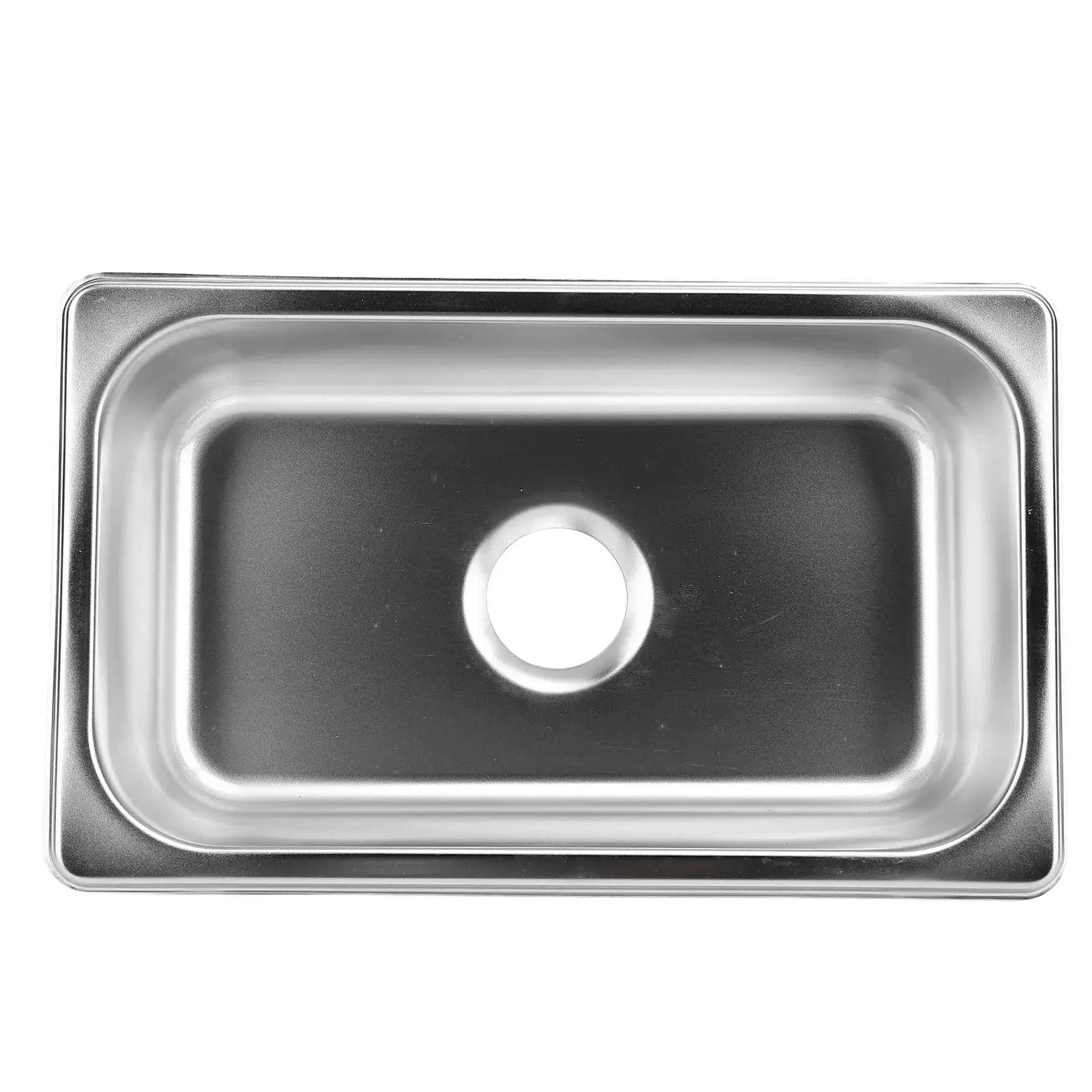 Rectangular stainless steel kitchen sink by Simples Market, RV 304 with 40mm drain