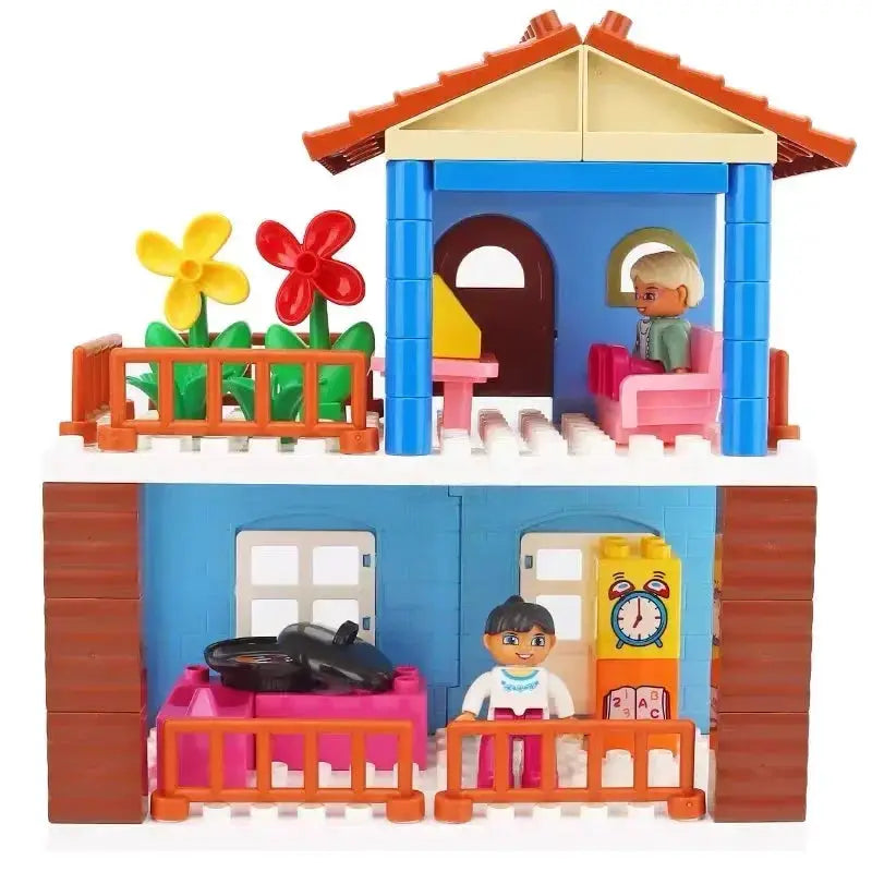 Big Building Blocks Play House Furniture Accessories Indoor Bed Compatible Large Bricks Assemble Toys For Kids Gift