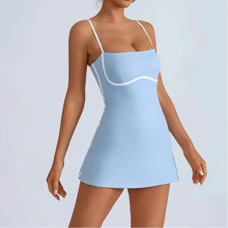 ActiveStride Multi Sport Sleeveless Tennis Dress With Built In Chest Pad For Tennis Yoga Pickleball Badminton