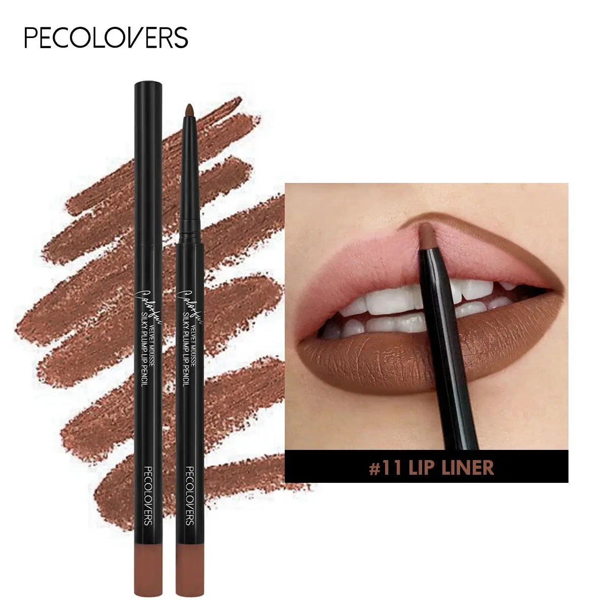 LuxLips Waterproof Matte Lipliner Pencil 12 Colors Long Lasting Smudge Proof Hydrating Lip Definer
