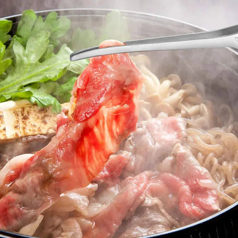 Non Slip Stainless Steel BBQ Tongs For Serving Food Salad Camping Barbecue Buffet Utensils