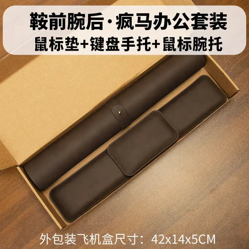 Three Piece Desk Mat Set Waterproof PU Leather Keyboard Wrist Rest Mouse Pad Non Slip Large Mouse Pad And Desk Mat