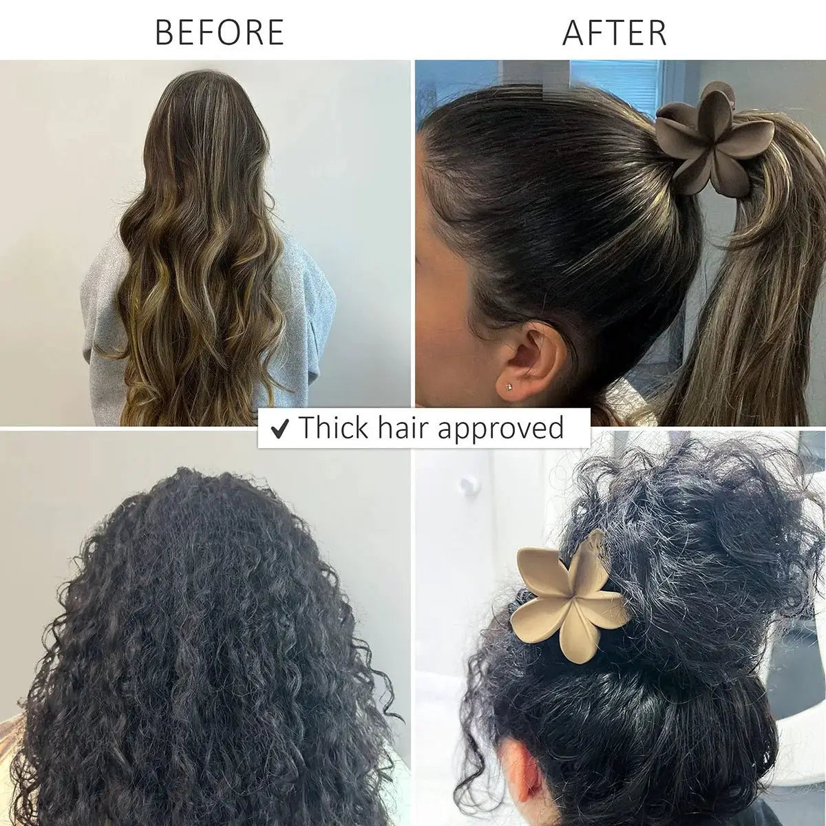 Large Matte Flower Claw Clip - Simples Market