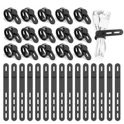FlexiCord Silicone Cable Ties Set Adjustable Reusable Cord Organizer For Neat Tangle Free Cables