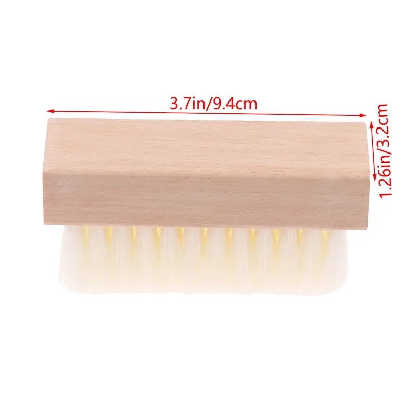 Jetting Horsehair Shoe Cleaning Brush With Wood Handle for Leather Shoes Polishing and Care