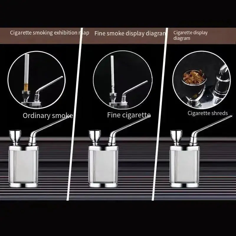 Complete Set Cleanable Acrylic Smoking Pipe With Microfilter System To Reduce Tar And Nicotine For Cleaner Smoke