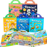 Reusable Cartoon Sticker Book for Kids DIY Puzzle Game Educational Learning Toy Ages 2 to 4 Gifts