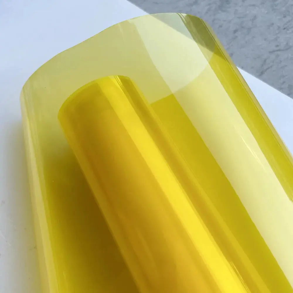 Car light tint vinyl film sheet, yellow PVC self-adhesive waterproof sticker by Simples Market