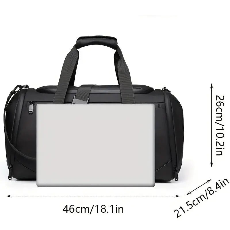 Voyager Large Capacity Travel Duffel Bag Durable PU Nylon With Multiple Compartments For Gym And Overnight Trips