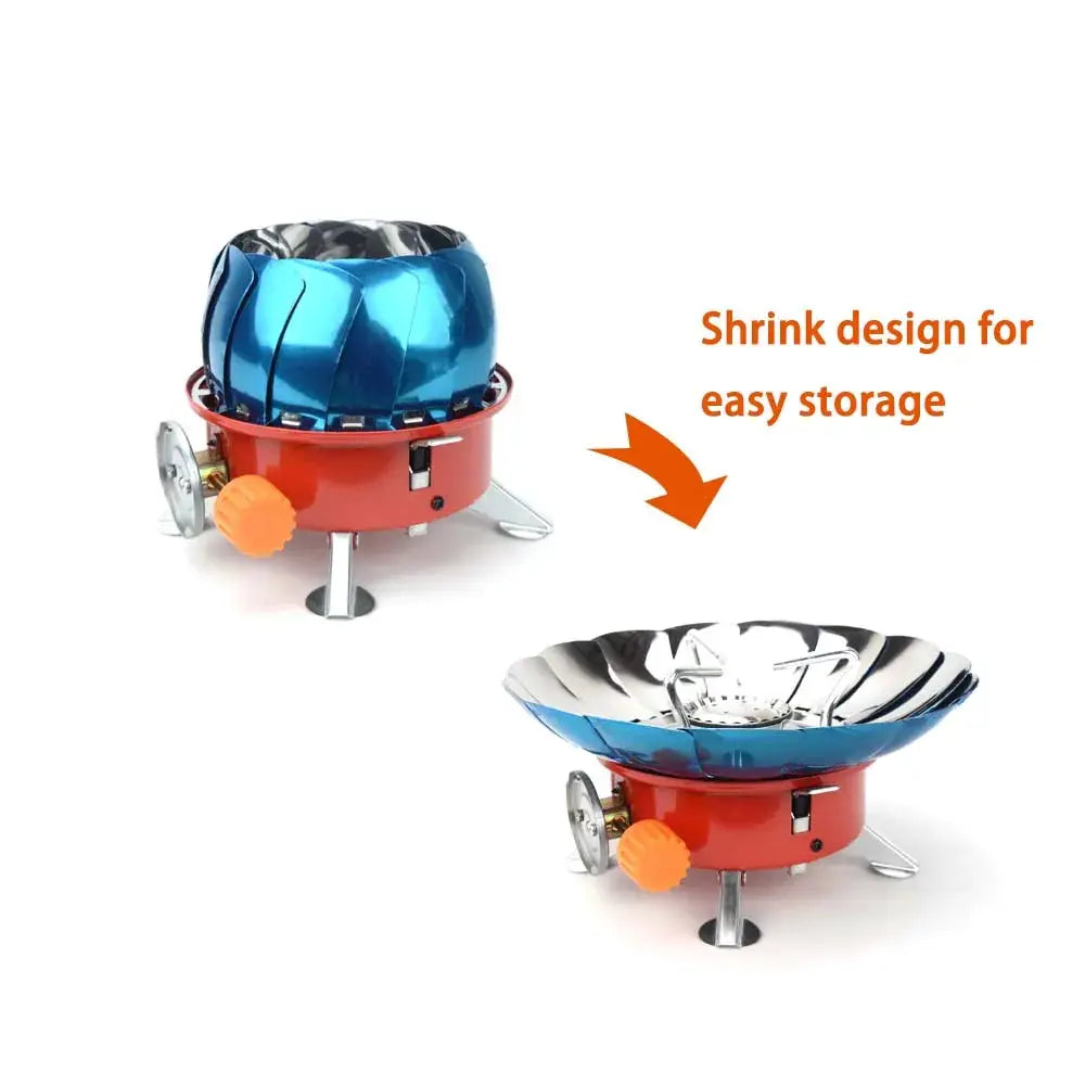 2800W Windproof Portable Outdoor Gas Stove For Camping Hiking Picnic With Storage Bag Carrying Case