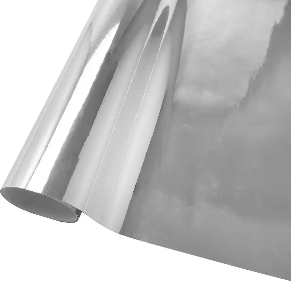 Stretchable silver chrome vinyl wrap film by Simples Market for cars and motorcycles
