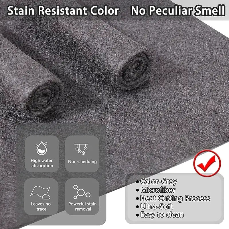 Microfiber cleaning cloths by Simples Market, gray, pack of 10, reusable car and household rags