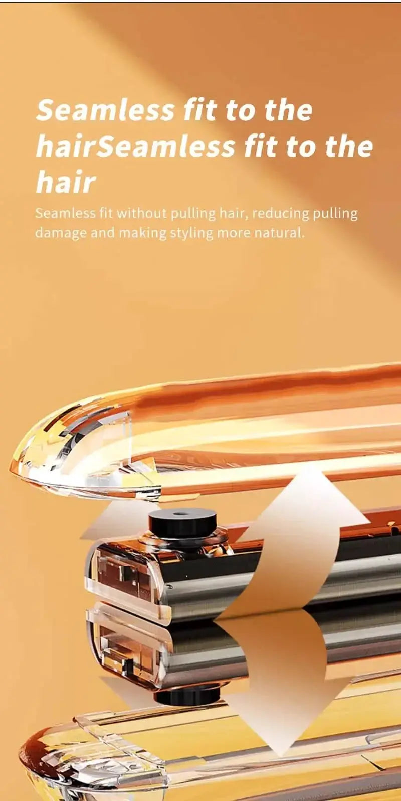Tinsol 2-in-1 hair straightener curling iron with ceramic plates, negative ion, wide plate by Simples Market