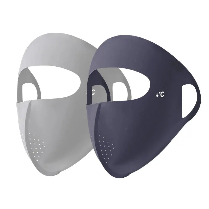 Summer Full Face Mask Sun Protection For Men And Women Unisex Outdoor Travel Ice Sense Breathable Elastic Facekini