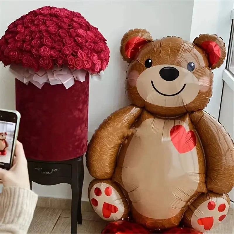 One Piece Large Bear Foil Balloon for Birthday and Wedding Party Decoration Aluminum Film Balloon for Event Backdrop