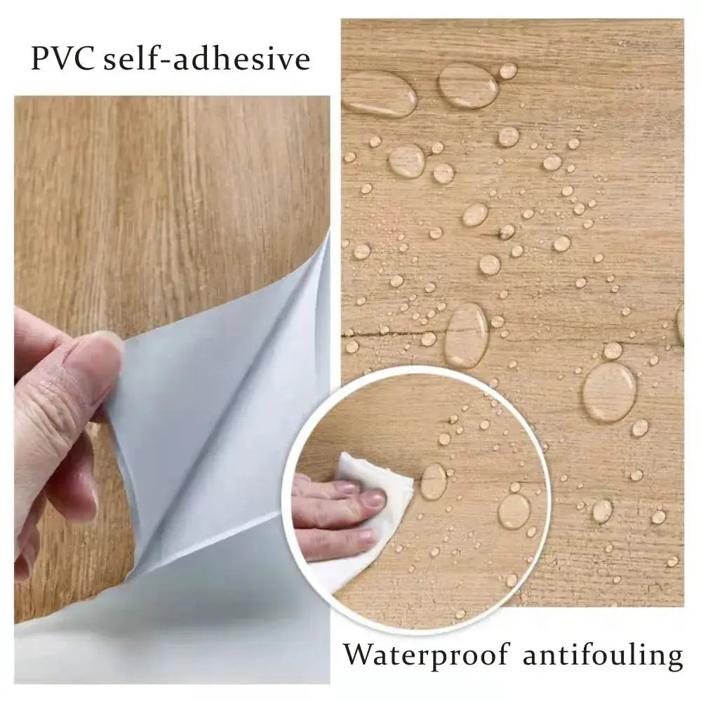 55cm Vinyl Waterproof Wood Grain 3D Self Adhesive Wallpaper PVC For Wardrobe Cupboard Table Closet Furniture Home Decor