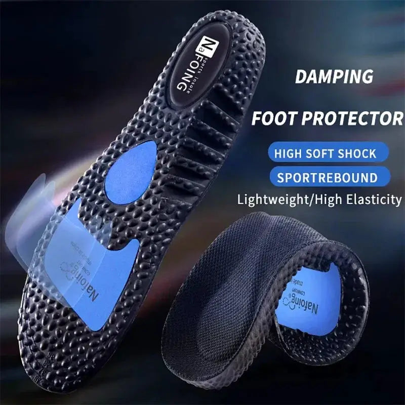 Men's Soft Sole Sports Insoles Shock Absorbing Breathable For Summer Comfort And Fatigue Free Standing Long Hours