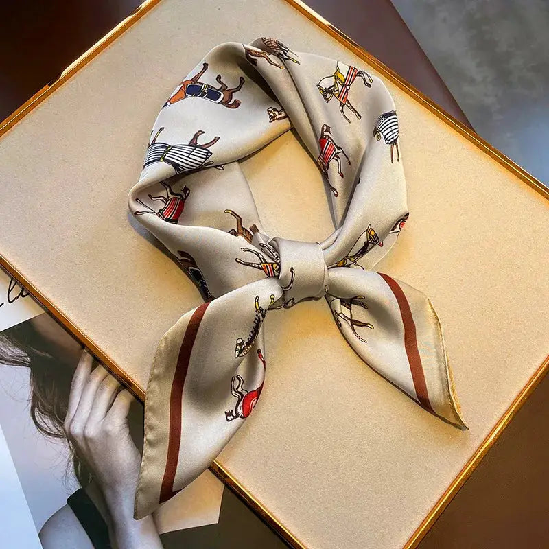 LuxeSilk Luxury Silk Shawl Square Scarf Versatile Satin Wrap For Neckerchief Hair Band Headband Bandana 70x70cm