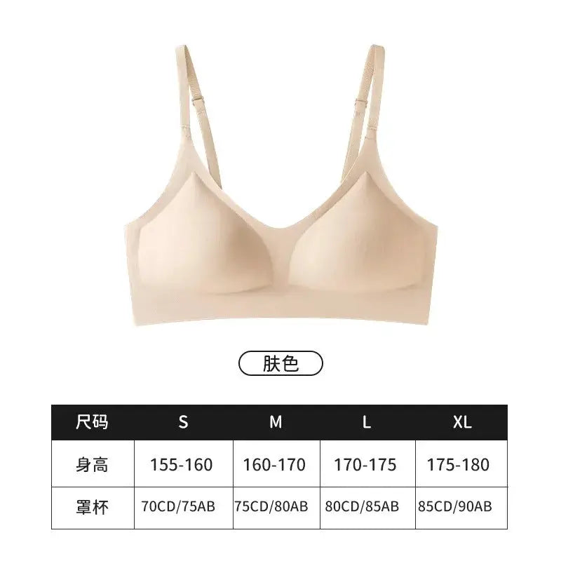 Simples Market nude seamless wireless bra with soft cups, breathable, no underwire