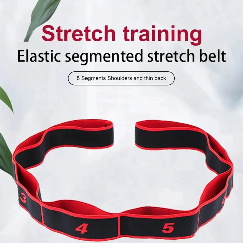 8 Section Dance Resistance Band For Yoga Pilates Fitness With Adjustable Elasticity And Tension Belt
