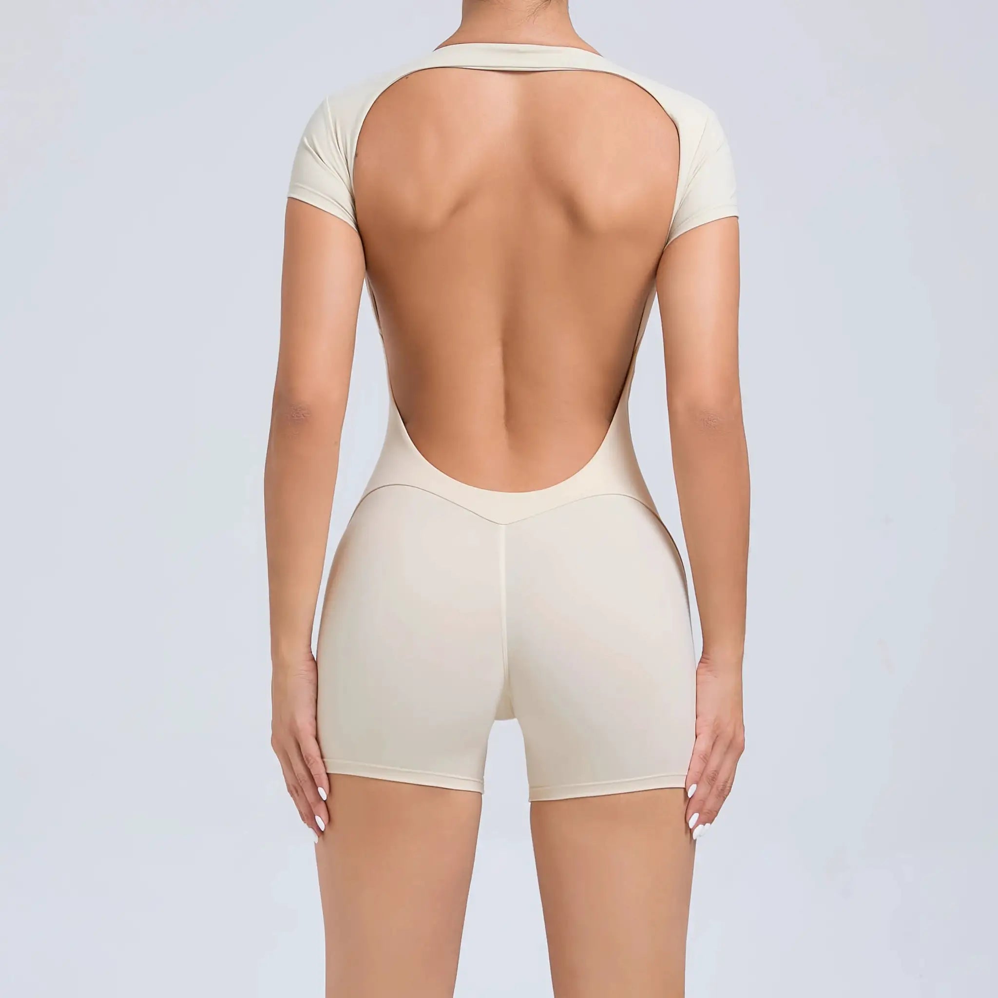 FitPulse Sporty Jumpsuit For Women Breathable Knit Fabric With Padded Inner Cups For Yoga And Fitness