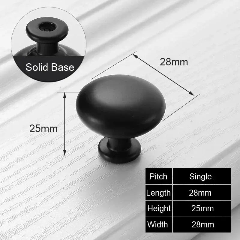 Black Aluminum Cabinet Knobs And Handles For Kitchen And Furniture Drawer Pulls Cupboard Handles