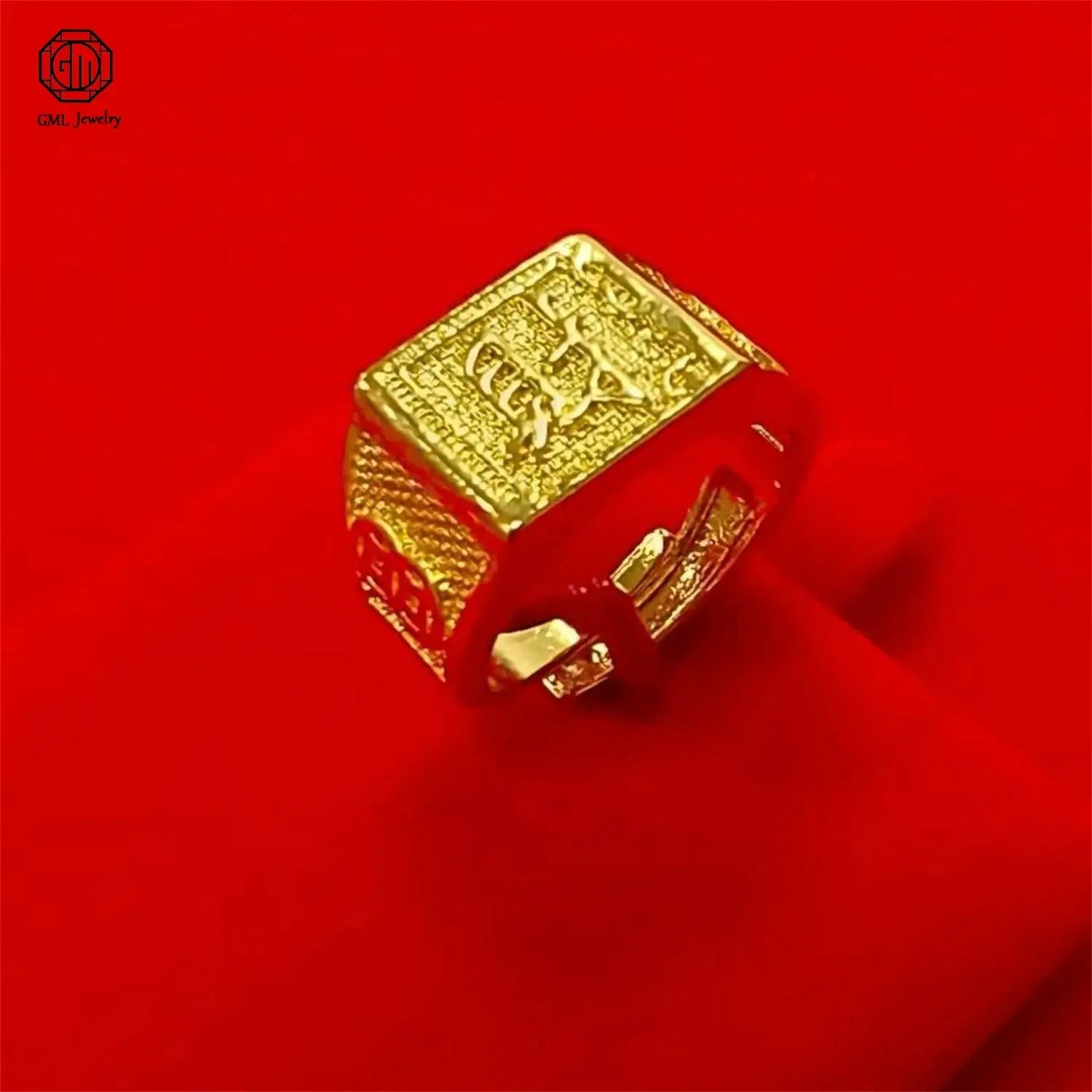 Sand Gold Adjustable Ring Matte Wide Band Openable Fade Resistant Unisex Jewelry Minimalist Gift For Couples
