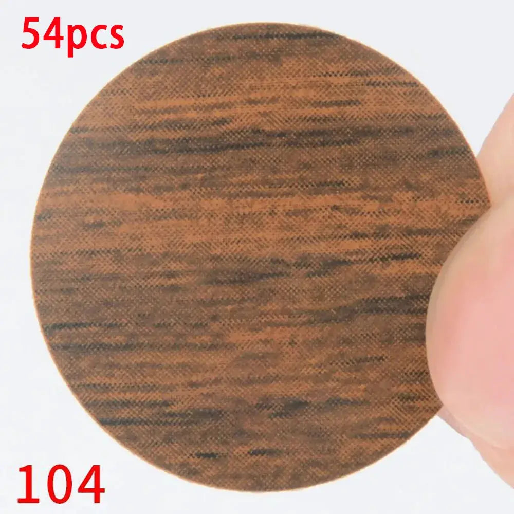 54 Piece Set Wooden Furniture Self Adhesive Screw Cap Stickers For Covering Screws And Holes On Desks Cabinets Drawers