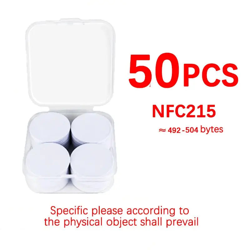 NTAG215 NFC Coin Card 25mm Waterproof PVC 13.56MHz ISO IEC 14443A Bonding Badge Tag