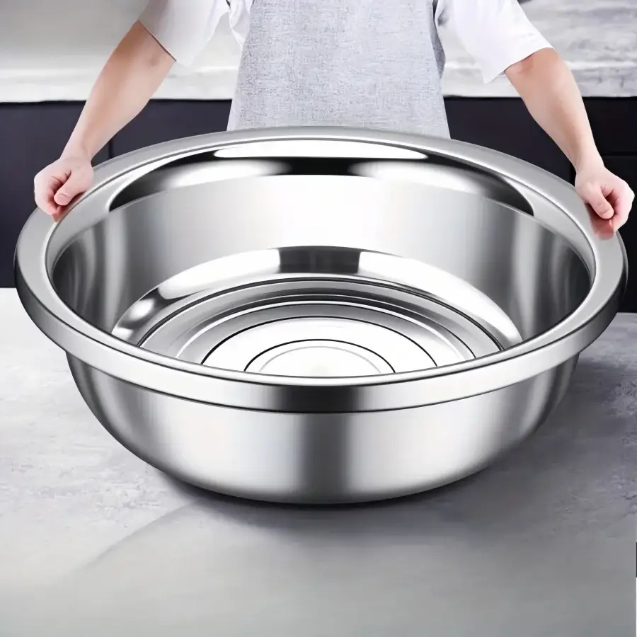 Oversized 36 Centimeter Stainless Steel Nesting Bowls Set For Cooking And Mixing Large Capacity Washing And Serving Bowls