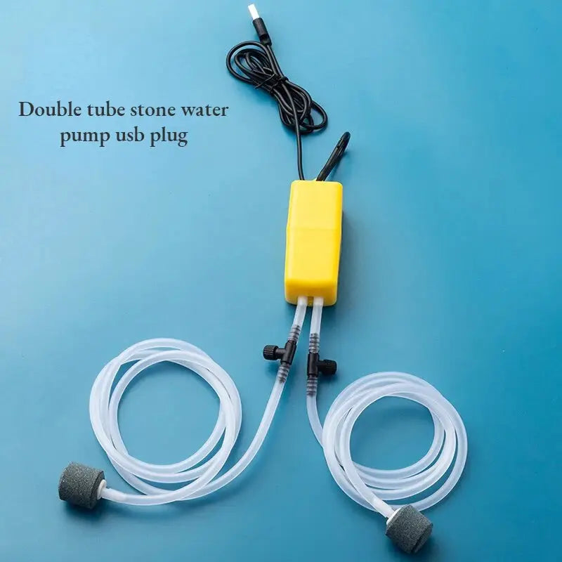 Mini USB Aquarium Air Pump Kit With Air Stone Silent High Energy Efficient Oxygenation For Fish Tanks And Portable Use
