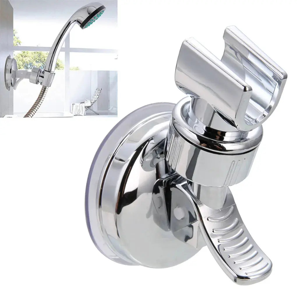 Shower head holder by Simples Market chrome suction-cup adjustable wall-mount