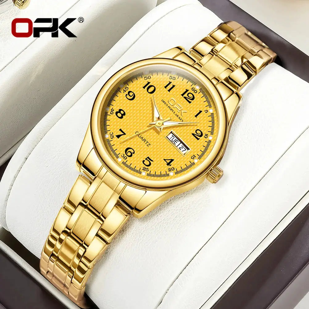 OPK 8110 Ladies Waterproof Quartz Watch With Stainless Steel Strap Luxury Timepiece