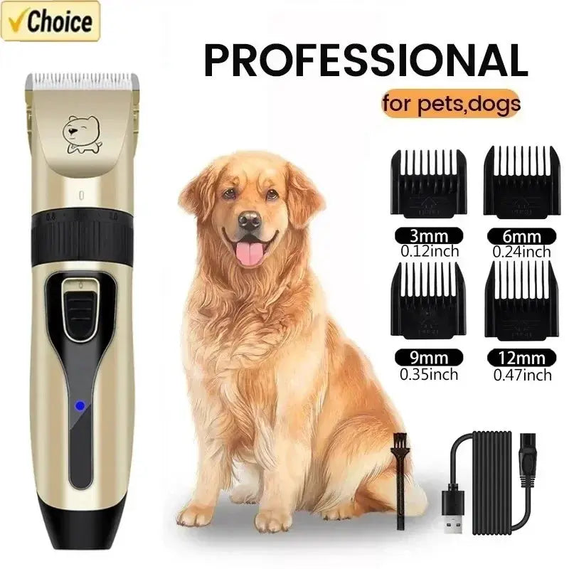 Dog Professional Hair Clipper USB Rechargeable Pet Grooming Trimmer for Dogs and Cats Quiet Electric Shaver