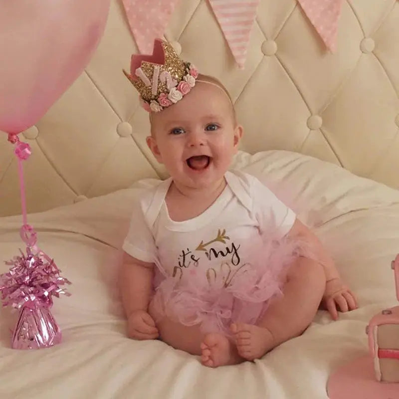 First Birthday Crown Hat For Kids Pink Party Decor Cute Birthday Party Hat For Boys And Girls