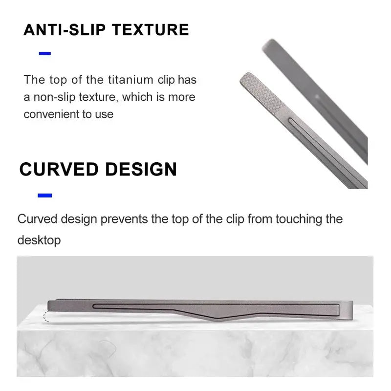 Simples Market camping titanium tea cup clip ultralight tongs on a gray marble surface