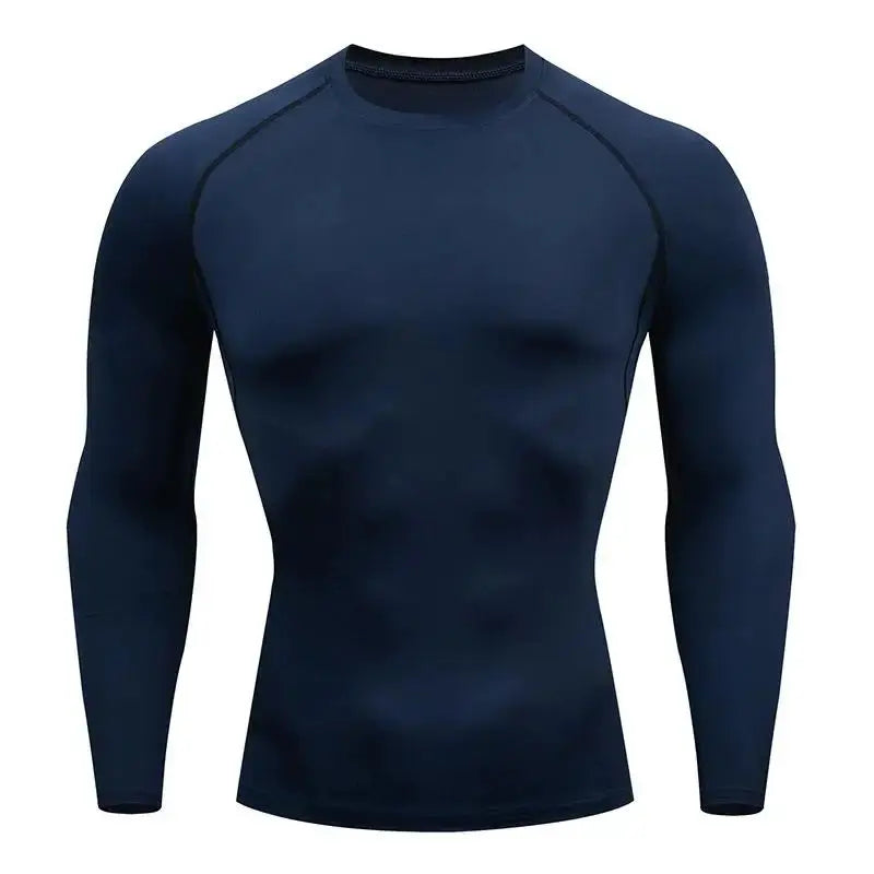 Men Compression Running Top Long Sleeve For Gym Clothing Quick Dry Sportswear Fitness Tee Training Workout Muscle Top