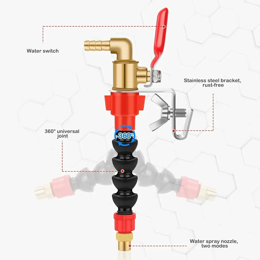 Dust Suppression Water Sprayer System Nozzle for Marble Brick Tile Cutting and Angle Grinder
