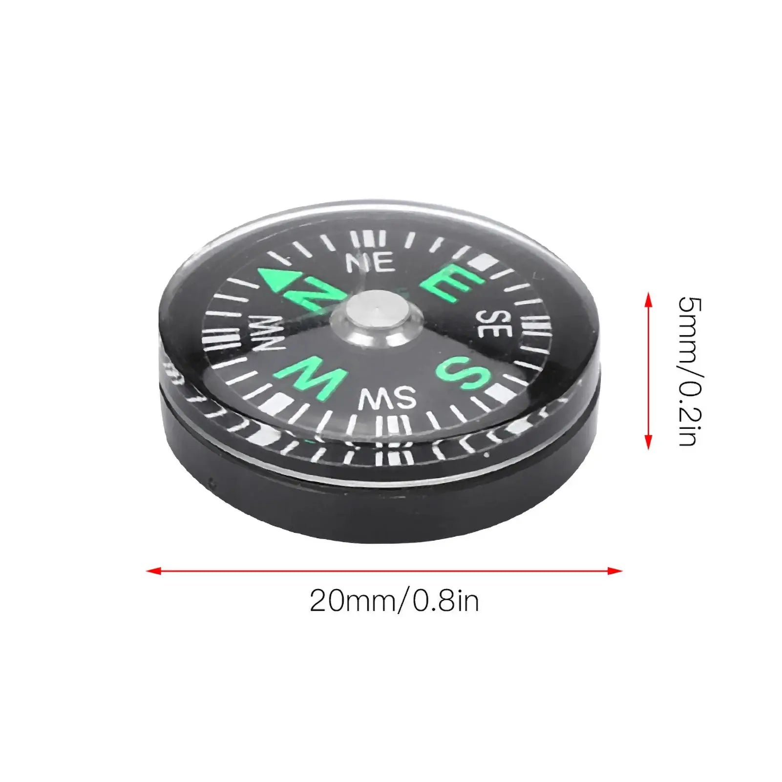 New 12 Piece 20mm Mini Pocket Oil Filled Compass Set for Hiking Camping Outdoor Survival Accessories Multi Tools