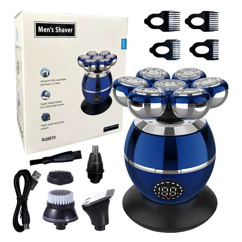 5 In 1 7D Floating Blade Shaver For Men Beard Trimmer Clipper