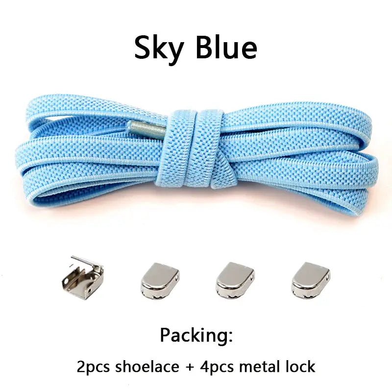 FlexFit No Tie Elastic Shoelaces One Size Fits All Adults And Kids Quick Slip On Shoes