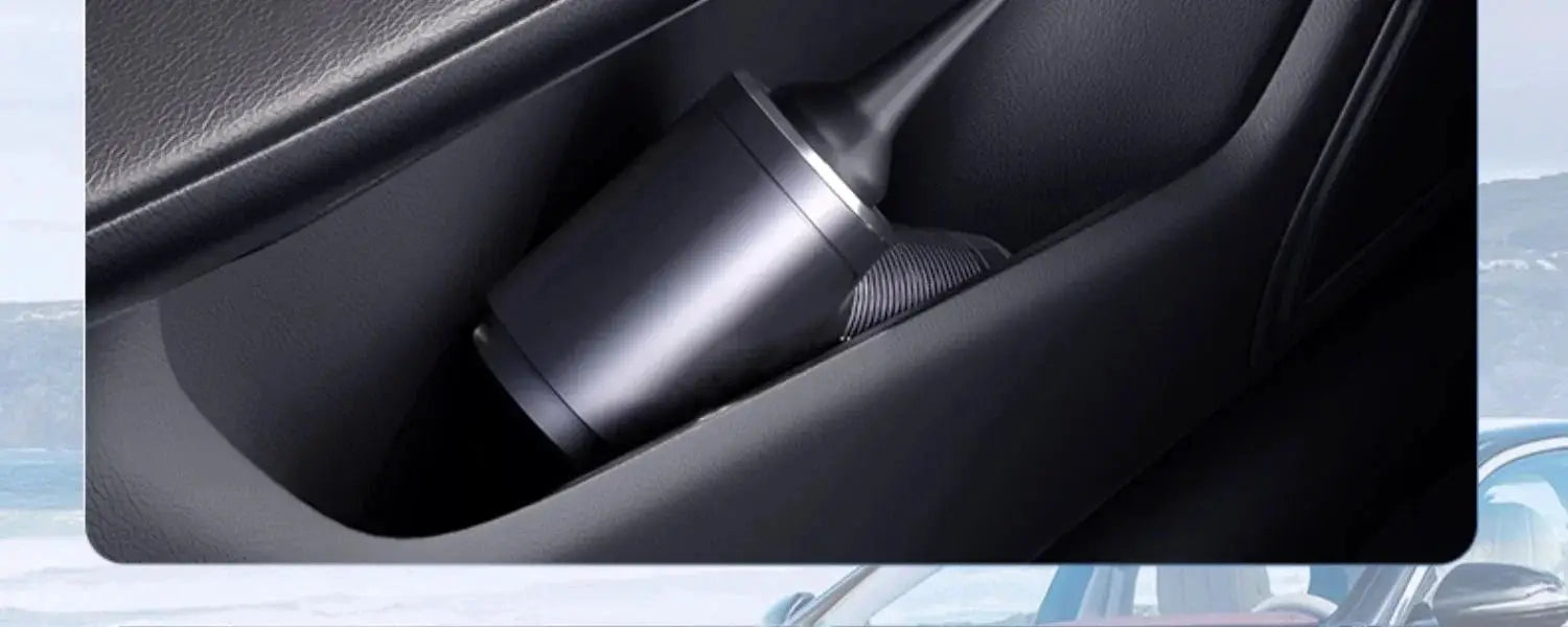 Simples Market CENRR 98000PA wireless car vacuum cleaner, silver handheld with strong suction for car interiors