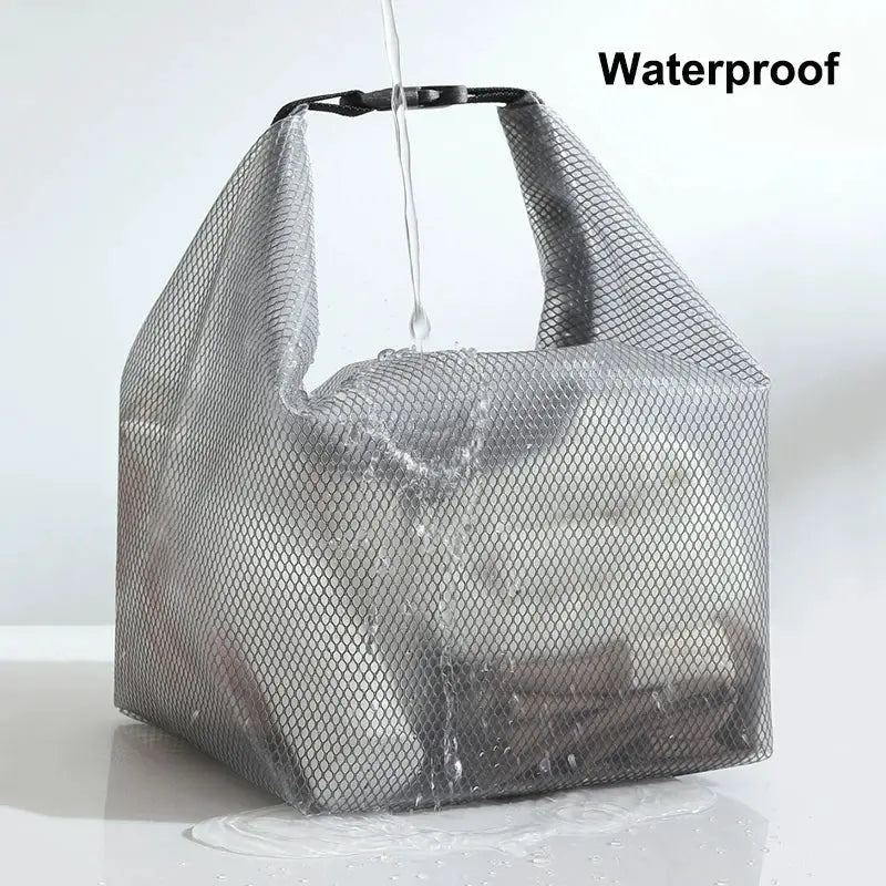 AzureGuard Large Capacity Waterproof Cosmetic Storage Bag Travel Organizer Protects Essentials From Splashes