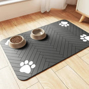 Absorbent Pet Feeding Mat With Waterproof Rubber Backing Non Slip For Dog And Cat Food And Water Bowls Quick Dry