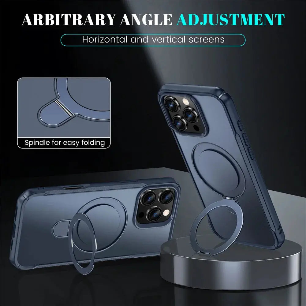 NovaGuard MagSafe Fold Magnetic Stand Case For IPhone 11 Through 17 Pro Max Anti Slip Bumper And Wireless Charging