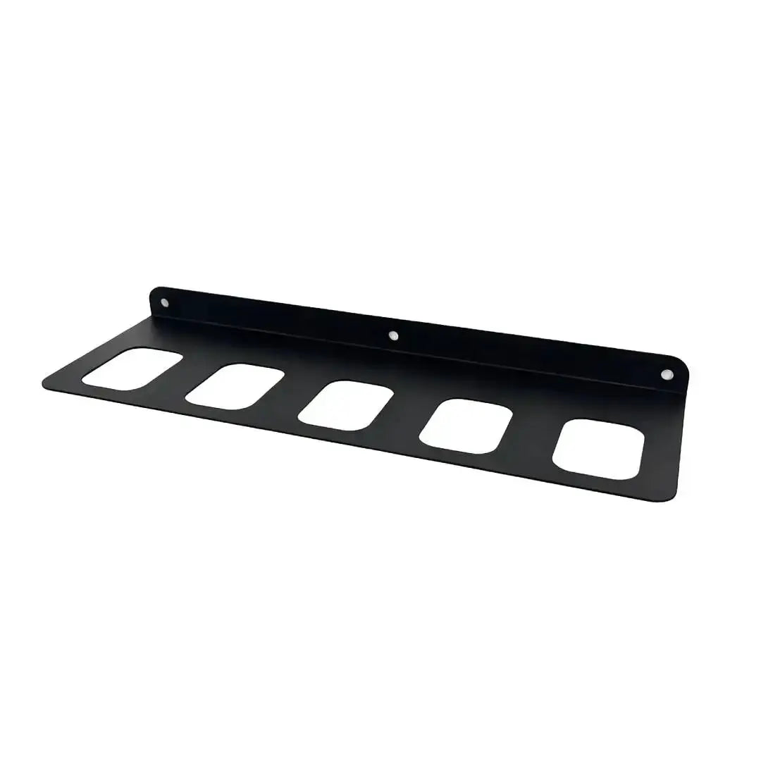 Heavy-Duty wall-mounted hammer rack, black metal tool holder with five rectangular slots