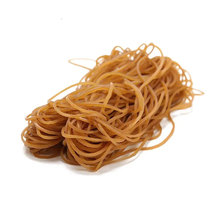 Bundle of yellow rubber bands, large 102x1.4mm stretchable elastic rings