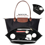 LuxLiner Felt Insert Bag for Longchamp Handbags Premium Purse Organizer Travel Makeup Essentials