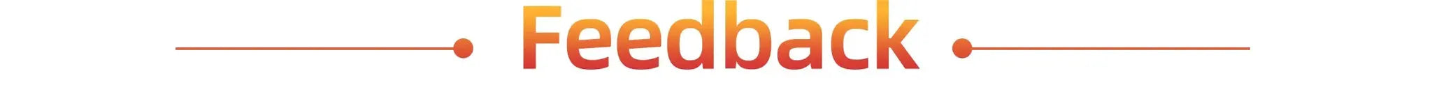 Feedback banner graphic in orange gradient with lines and dots, for Simples Market BQCC car radio listing.